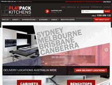 Tablet Screenshot of flatpackkitchens.com.au